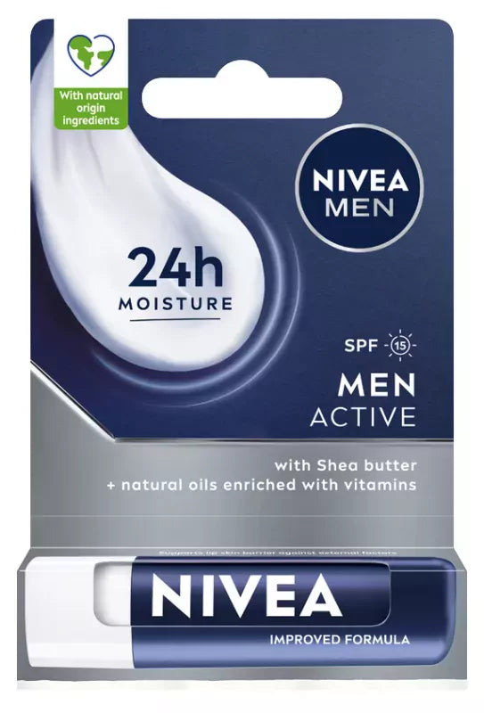 Nivea Men SPF 15 Active lip balm - 4.8g