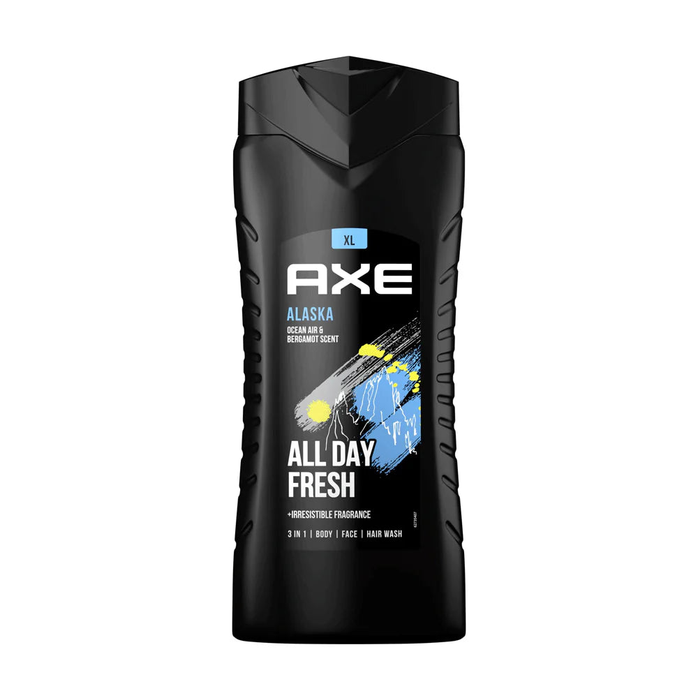 Axe Alaska 3in1 Shower Gel Body,Face And Hair Wash - 400ml
