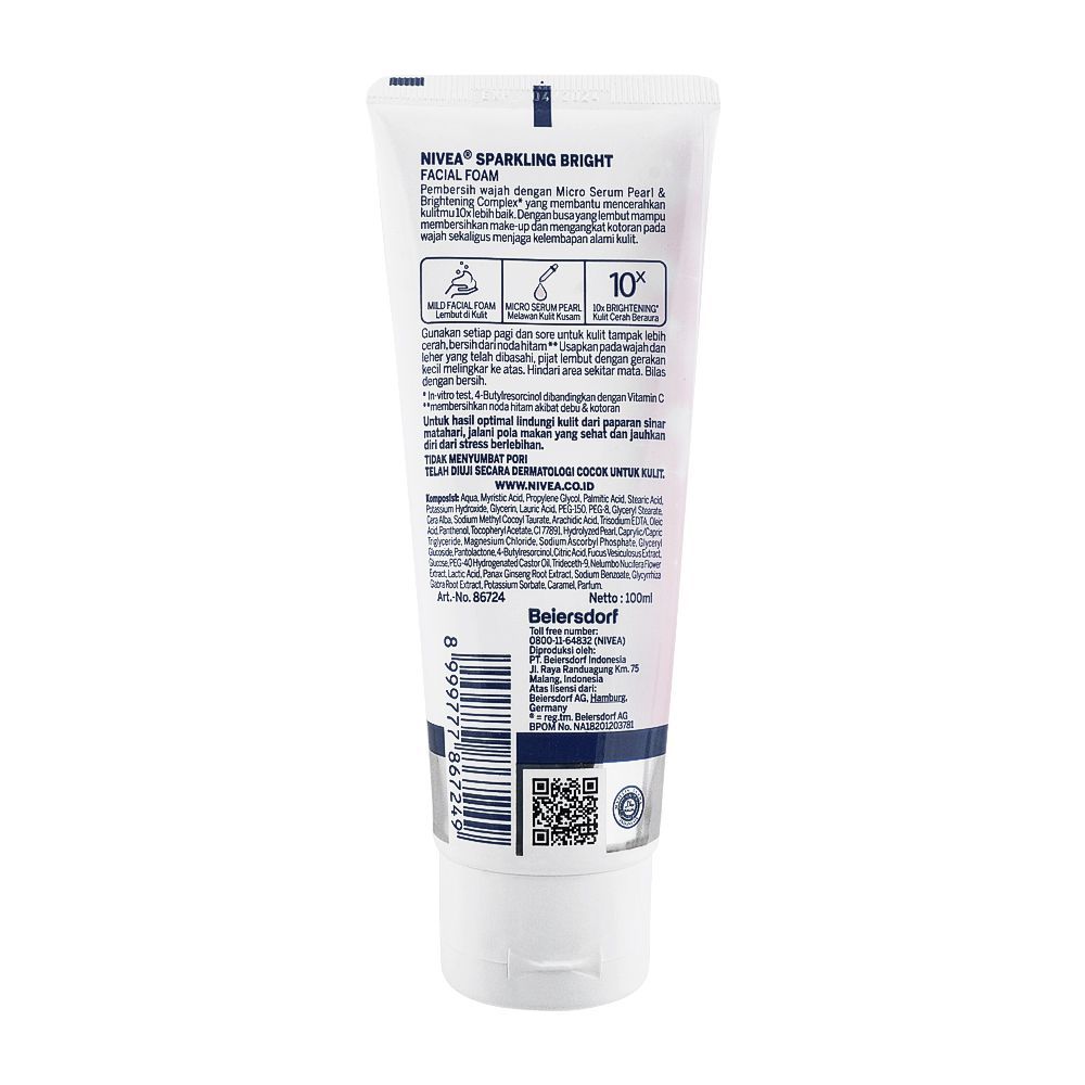 Nivea Sparkling Bright Facial Foam Pearl Micro Serum - 100ml