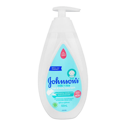Johnsons Milk & Rice Hair & Body Bath - 500 ml