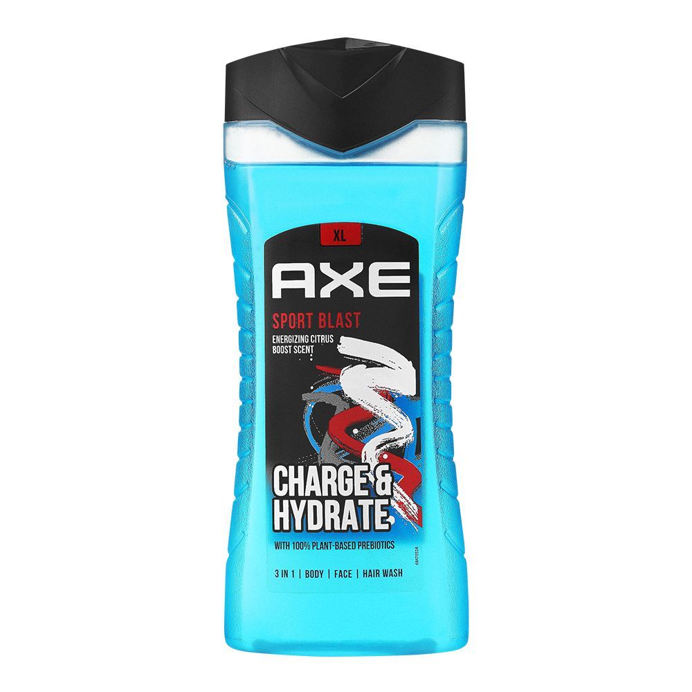 Axe Sports Blast 3in1 Shower Gel Body,Face And Hair Wash - 400ml