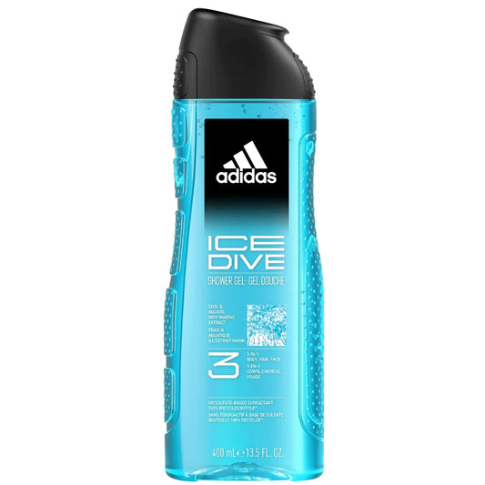 Adidas Ice Dive Shower Gel 3 in 1 Body,Hair And Face - 400ml