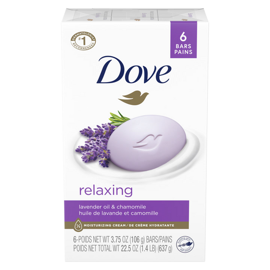 Dove Pack Of 6 Bar Soap Relaxing - 637g