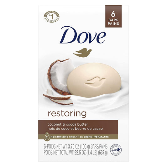 Dove 6 Bar Soap Restoring - 637g