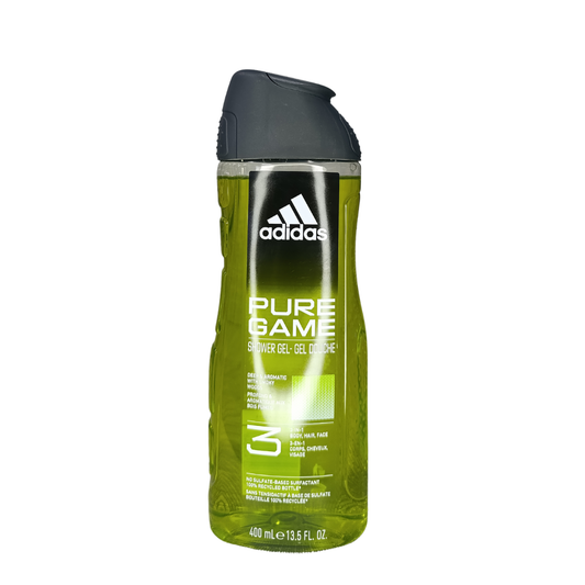 Adidas Pure Game Shower Gel 3 in 1 Body,Hair And Face - 400ml