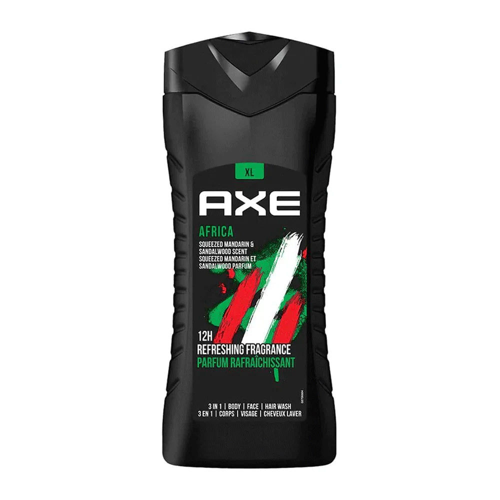 Axe Africa 3in1 Shower Gel Body,Face And Hair wash - 400ml