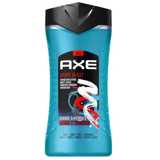 Axe Sports Blast 3in1 Shower Gel Body,Face And Hair Wash - 250ml