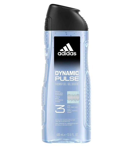 Adidas Dynamic Pulse Shower Gel 3 in 1 Body,Hair And Face - 400ml