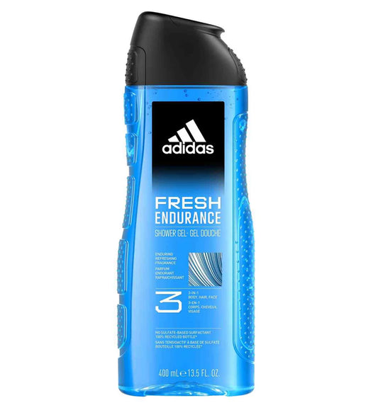 Adidas Fresh Endurance Shower Gel 3 in 1 Body,Hair And Face - 400ml