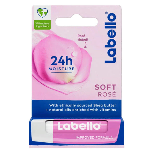 Labello Soft Rose Lip Balm - 4.8g